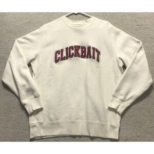 FanJoy Co. Size Medium Women's‎ Beige Clickbait Cotton Blend Sweatshirt